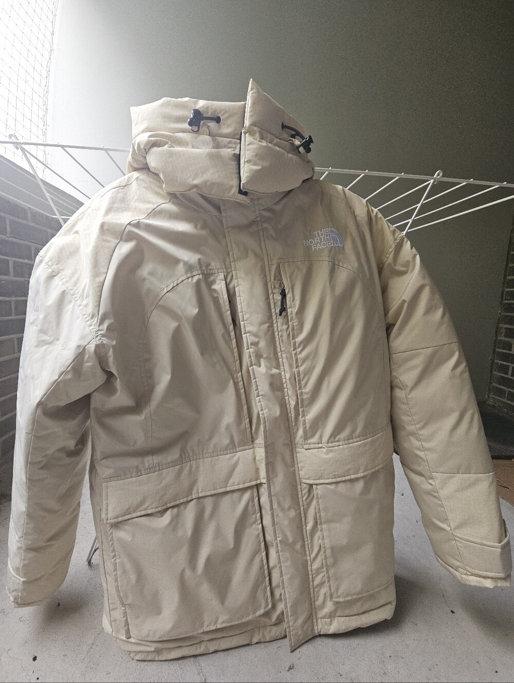 The North Face Men’s Beige Rusta Dryvent Puffer Coat
